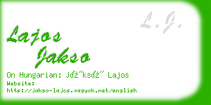 lajos jakso business card
